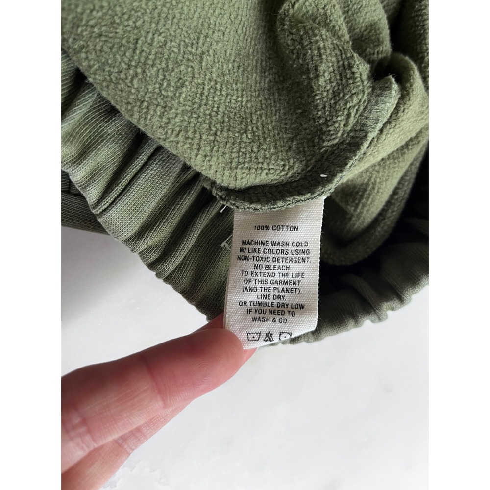 Alex Mill Ambrose Cotton Fleece Shorts in Army Green High Rise size large - Picture 15 of 16
